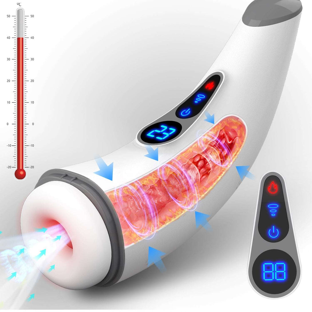 rosvibe - 007 PRO 9-Frequency Suction 9-Frequency Vibration Heating and Sound-Enabled Male Masturbator - rosvibe