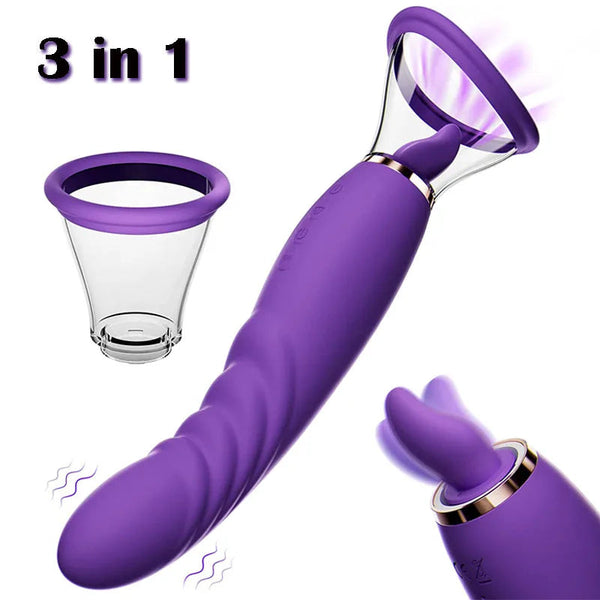 rosvibe - Sucking Licking Vibrating Tongue Oral Clitoral G spot Vibrator - rosvibe