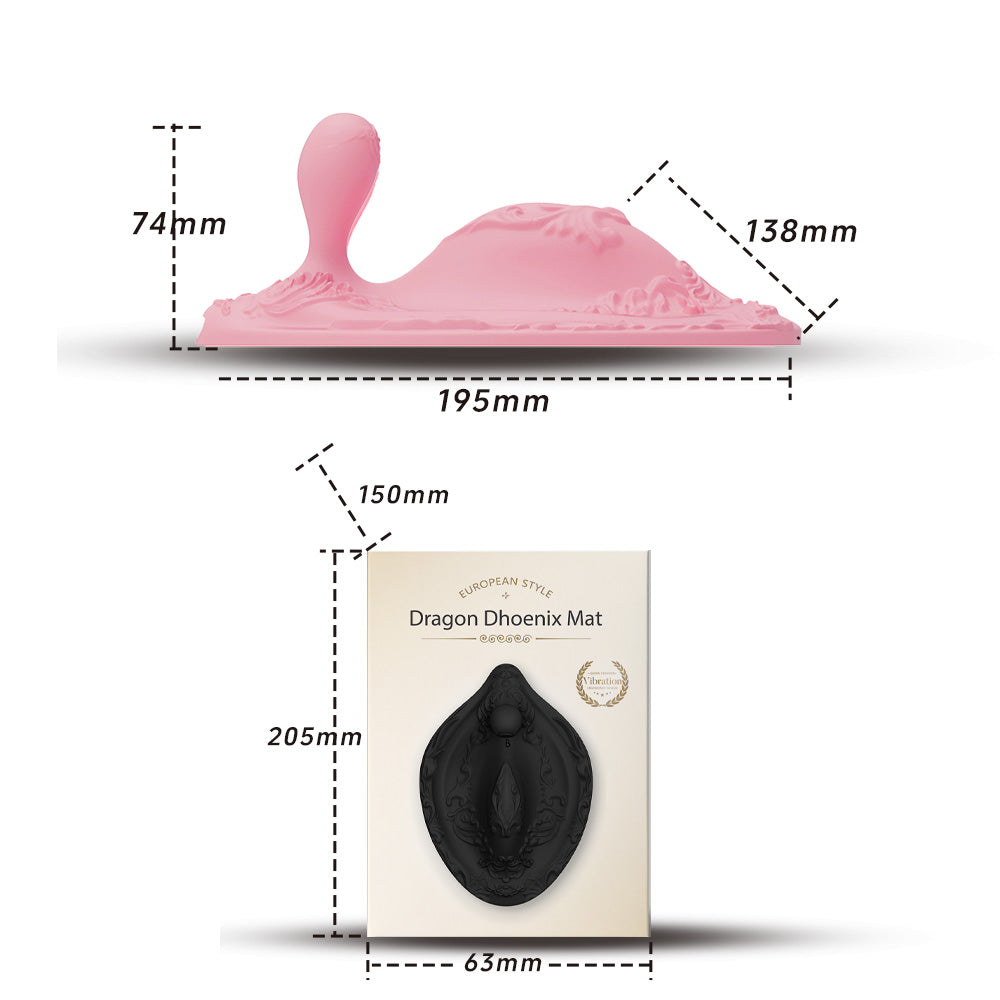 rosvibe - Dragon Phoenix Cushion Vibrator with Remote Control - rosvibe