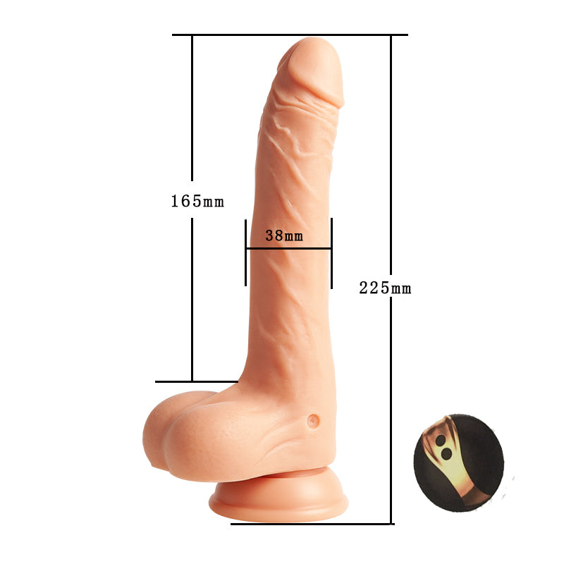 rosvibe - Telescopic Swing 8 Frequency Vibration Wireless Remote Control Waterproof Dildo - rosvibe