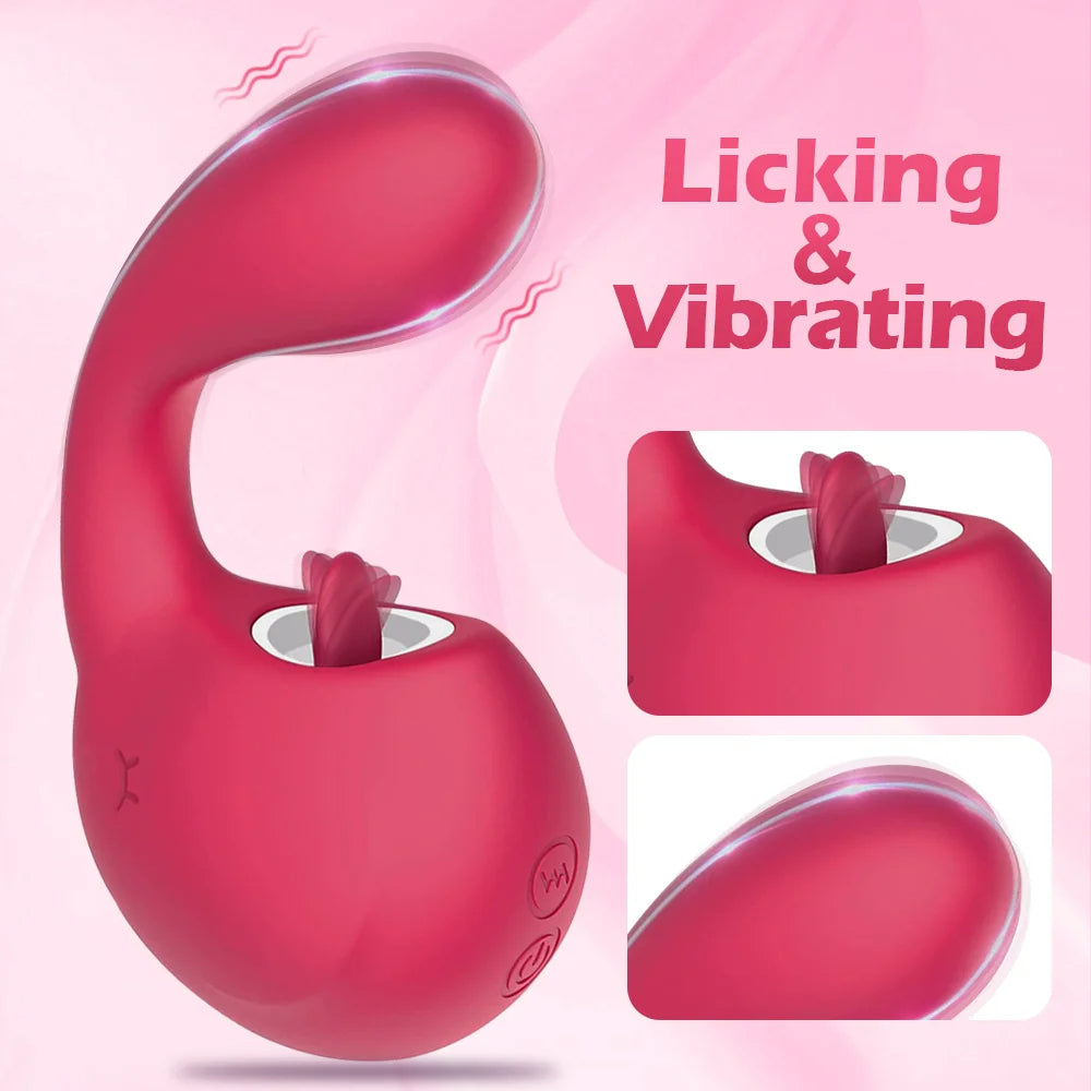 rosvibe - Clitoral Licking G Spot Vibrator Clitoralis Stimulator for Women with 10 Licking Vibrating Modes - rosvibe