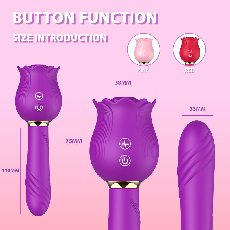 rosvibe - Rose Shaker Sucking Jump Egg Adult Toy G-spot Masturbation Device for Women - rosvibe