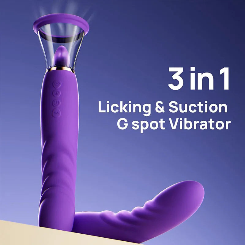 rosvibe - Sucking Licking Vibrating Tongue Oral Clitoral G spot Vibrator - rosvibe