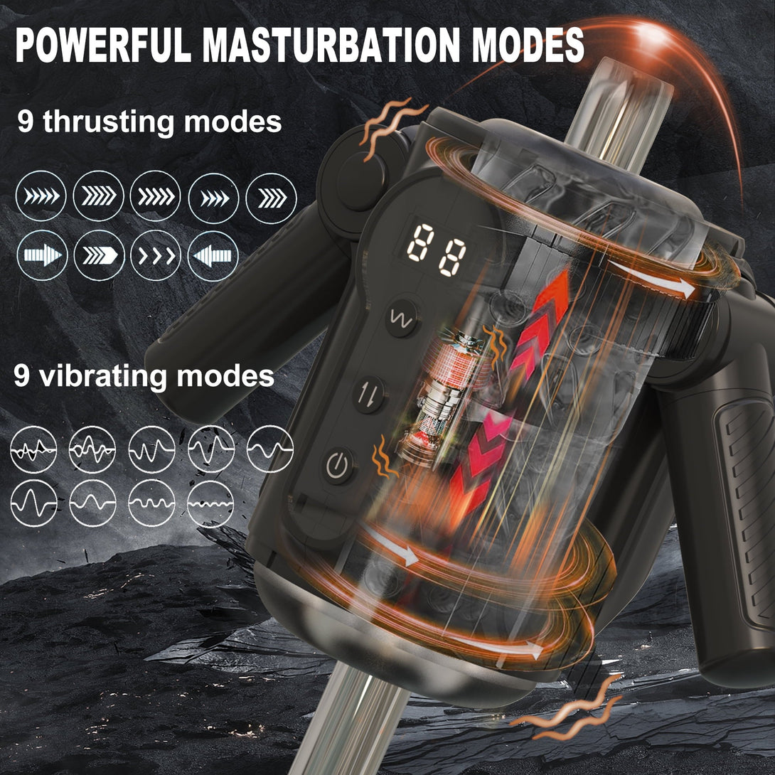 rosvibe - Automatic Male Masturbator for Man: Game Cup Pulse - Telescopic Vibration - rosvibe