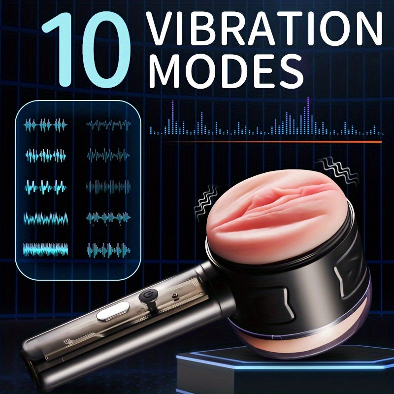 rosvibe - Male Masturbator Handheld Fully Automatic Intelligent Frequency Conversion Masturbation Cup - rosvibe