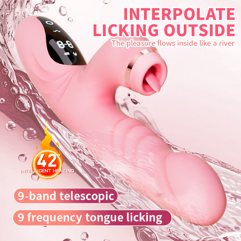 rosvibe - Electric Heated Vibrator Automatic Sucking Thrusting Machine For Women - rosvibe