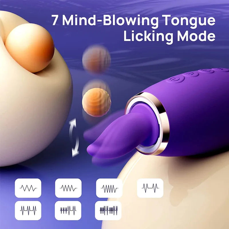 rosvibe - Sucking Licking Vibrating Tongue Oral Clitoral G spot Vibrator - rosvibe