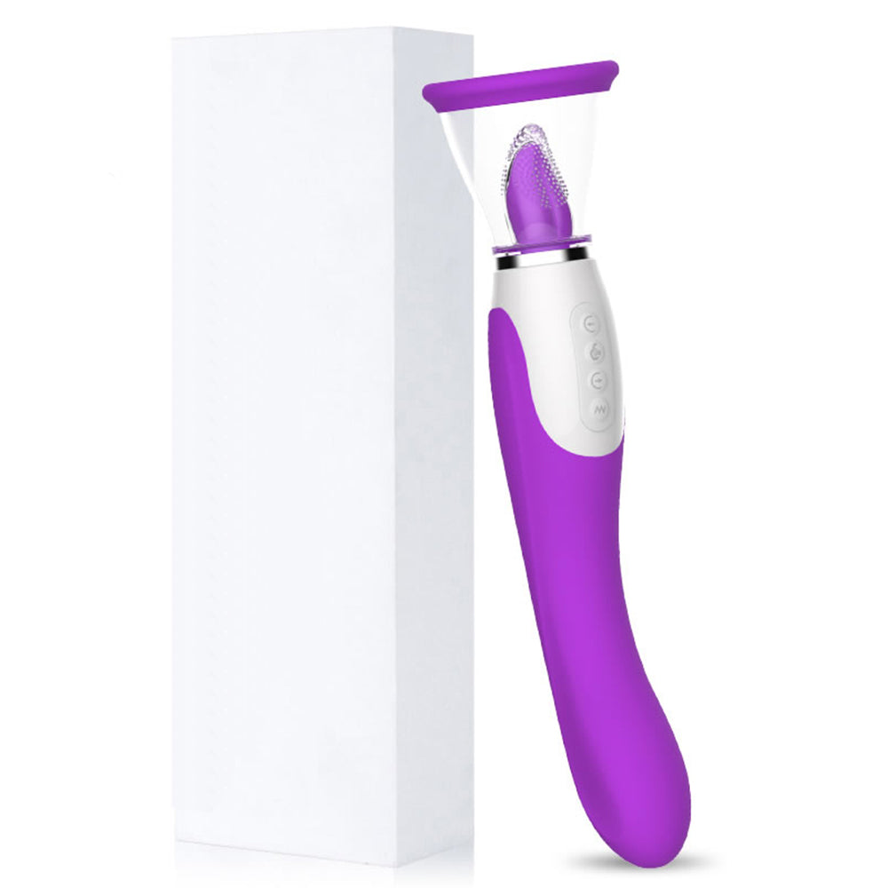 rosvibe - Hard Rock Vibrating Rod Female Masturbator Vibrating Av Bead Rotating Rod Automatic Heating Sucking Tongue Licker Pluggable Device - rosvibe