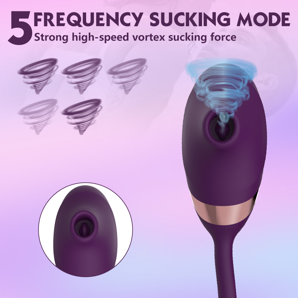 rosvibe - 10 Frequency Sucking Telescopic Vibrator - rosvibe