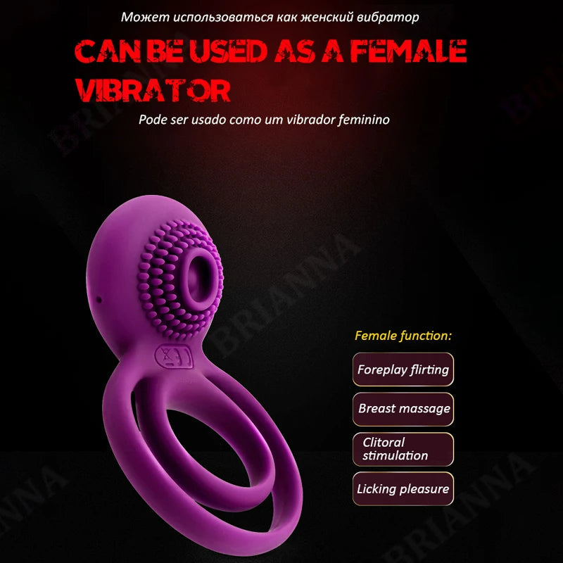 rosvibe - Male Cock Masturbation Vibrating Penis Ring - rosvibe