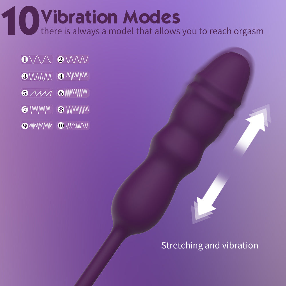 rosvibe - 10 Frequency Sucking Telescopic Vibrator - rosvibe