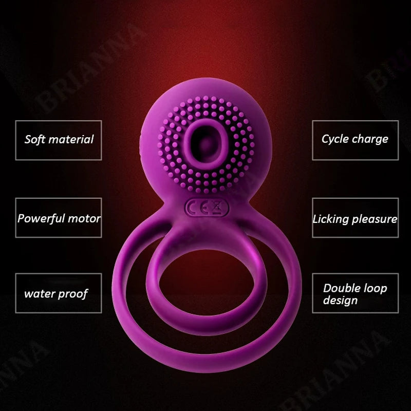 rosvibe - Male Cock Masturbation Vibrating Penis Ring - rosvibe