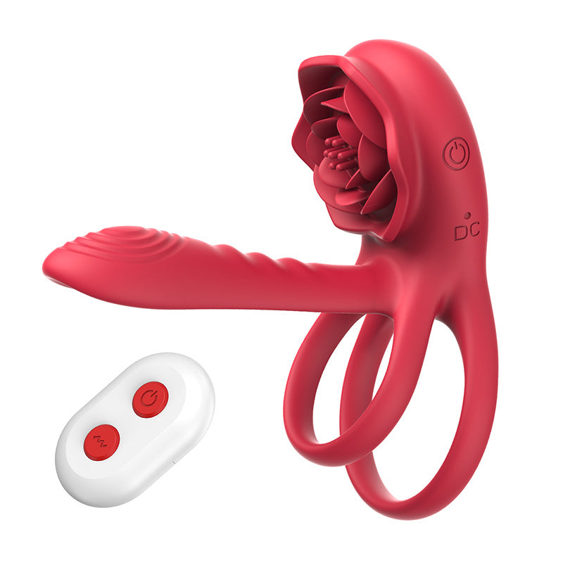 rosvibe - Rose Cock Ring Vibrator Clit Stimulator Couple Toy Upgraded Version - rosvibe