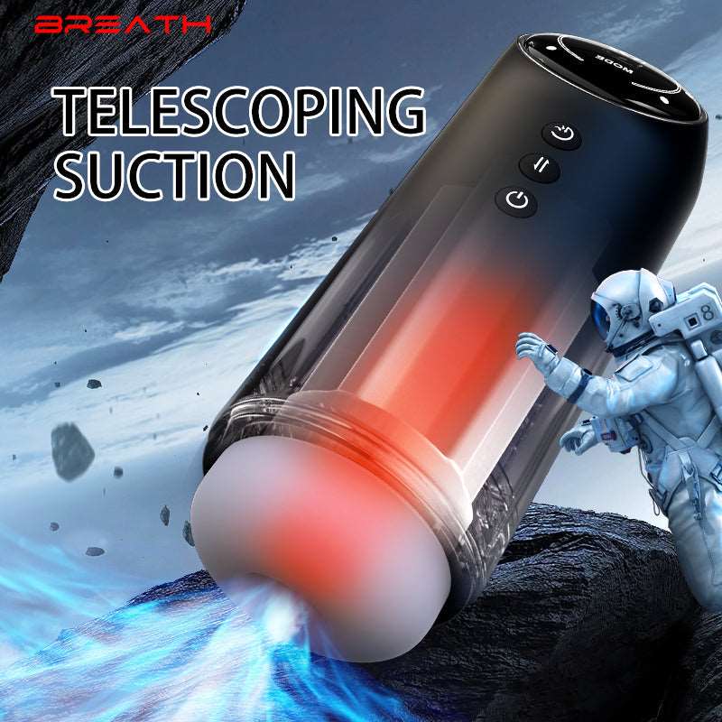 rosvibe - 4 Frequency Retractable Sucking Heated Male Masturbator - rosvibe