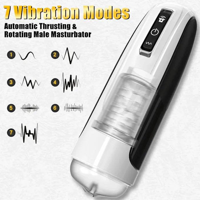 rosvibe -10 Powerful Thrusting&Rotating Modes Automatic Men Masturbation Cup - rosvibe