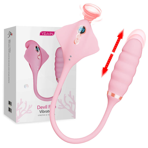 rosvibe - Magic Stick Vibrator for Women Telescopic Sucking Vibrator Vibrating Egg - rosvibe