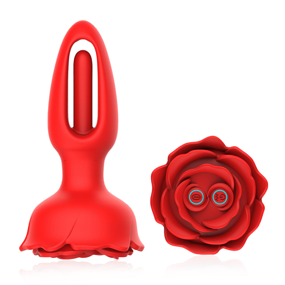 rosvibe - Hollow Slapping Anal Plug Wireless Remote Control Universal Back Chamber Prostate Slapping Massager - rosvibe