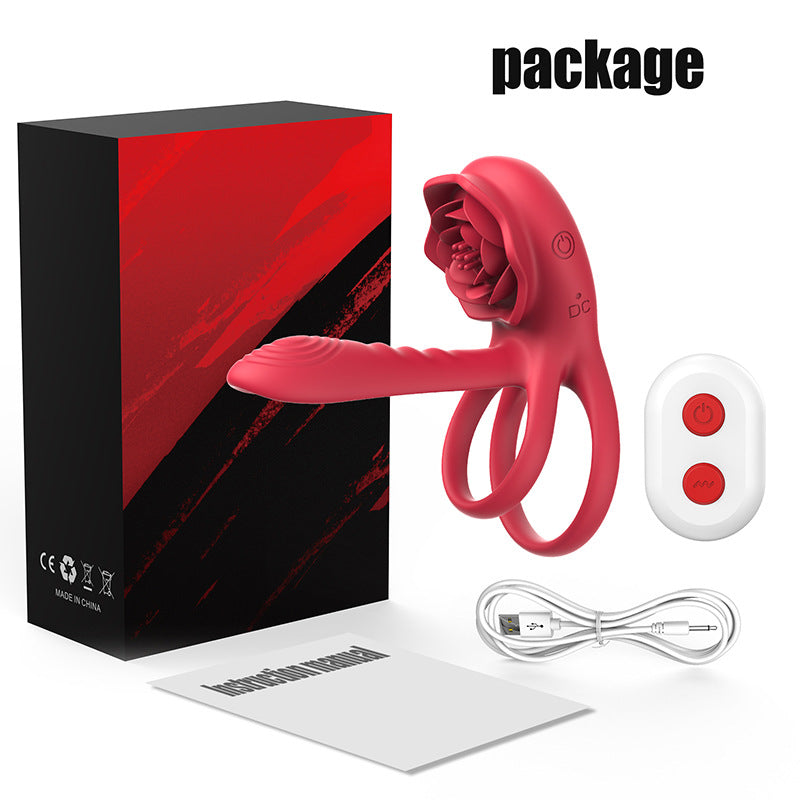 rosvibe - Rose Cock Ring Vibrator Clit Stimulator Couple Toy Upgraded Version - rosvibe