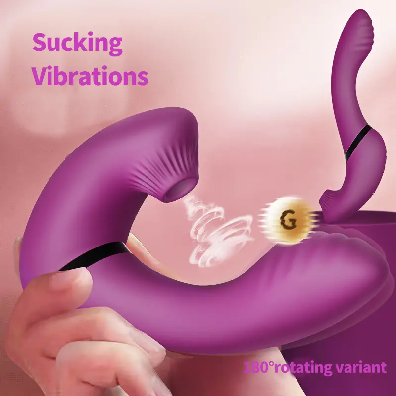 rosvibe - Spinning Sucking Vibrator - rosvibe