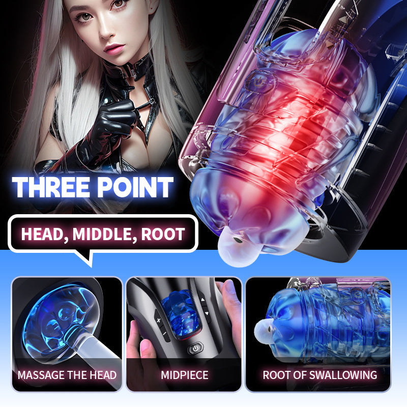 Cannon King SE 5 Speeds 10 Telescopic Male Masturbation Cup - rosvibe