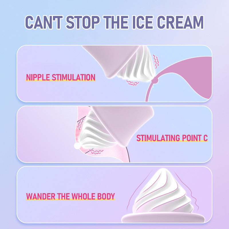 rosvibe 9 Frequency Vibration Ice Cream Vibrator - rosvibe