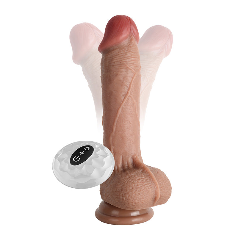 rosvibe - Waterproof 7 Frequency Retractable Swing Dildo - rosvibe