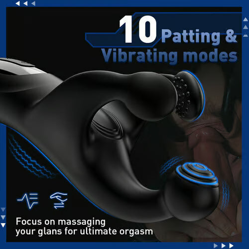 rosvibe - SWEENEY 10 Patting & 10 Vibrating Male Vibrating Glans Trainer Stimulator - rosvibe