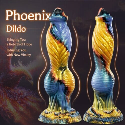 rosvibe Phoenix Animal Texture 7 Thrusting Vibrating Big Sucker Monster Dildo 10.23 Inch - rosvibe