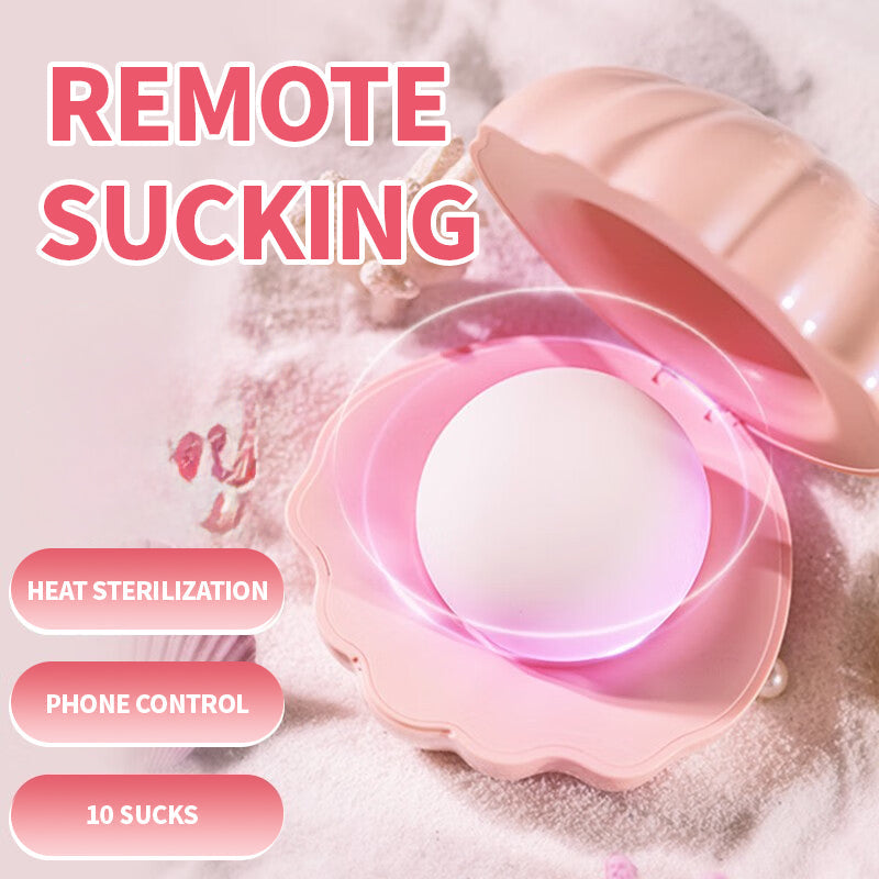 rosvibe Pearl Shell Vibrator Sucking Heated Remote Control Vibrator - rosvibe