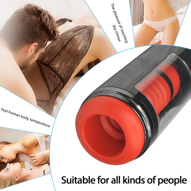 rosvibe - Fully Automatic 7 Telescopic Vibration Intelligent Male Masturbator Cup - rosvibe