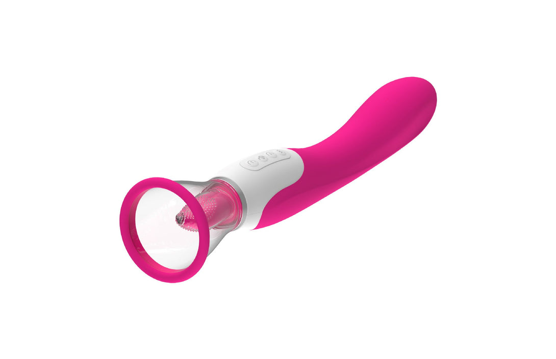 rosvibe - Hard Rock Vibrating Rod Female Masturbator Vibrating Av Bead Rotating Rod Automatic Heating Sucking Tongue Licker Pluggable Device - rosvibe