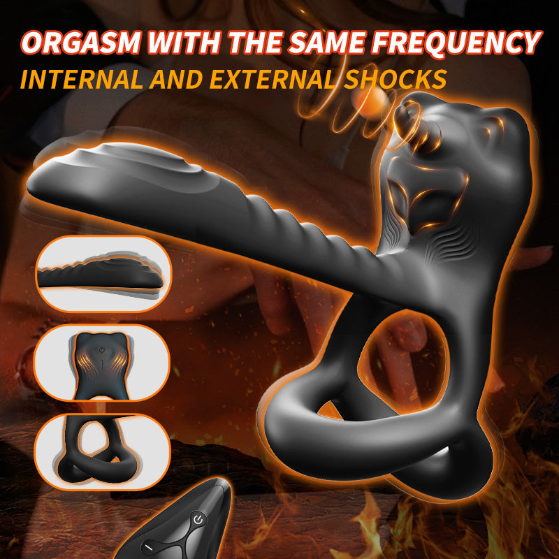 rosvibe - Bull Demon King Anal Toy Vibrator Male Prostate Massager Delay Ejaculation - rosvibe