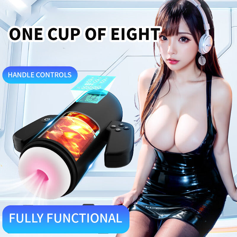 rosvibe Telescopic Sucking Vibrating Heating Masturbation Cup - rosvibe