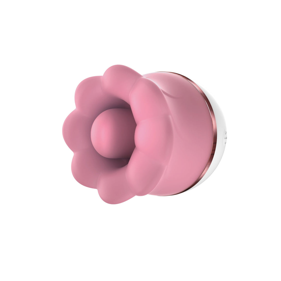 rosvibe - 2 In 1 Rose Kiss Tongue Licking Rose Flower Vibrator - rosvibe