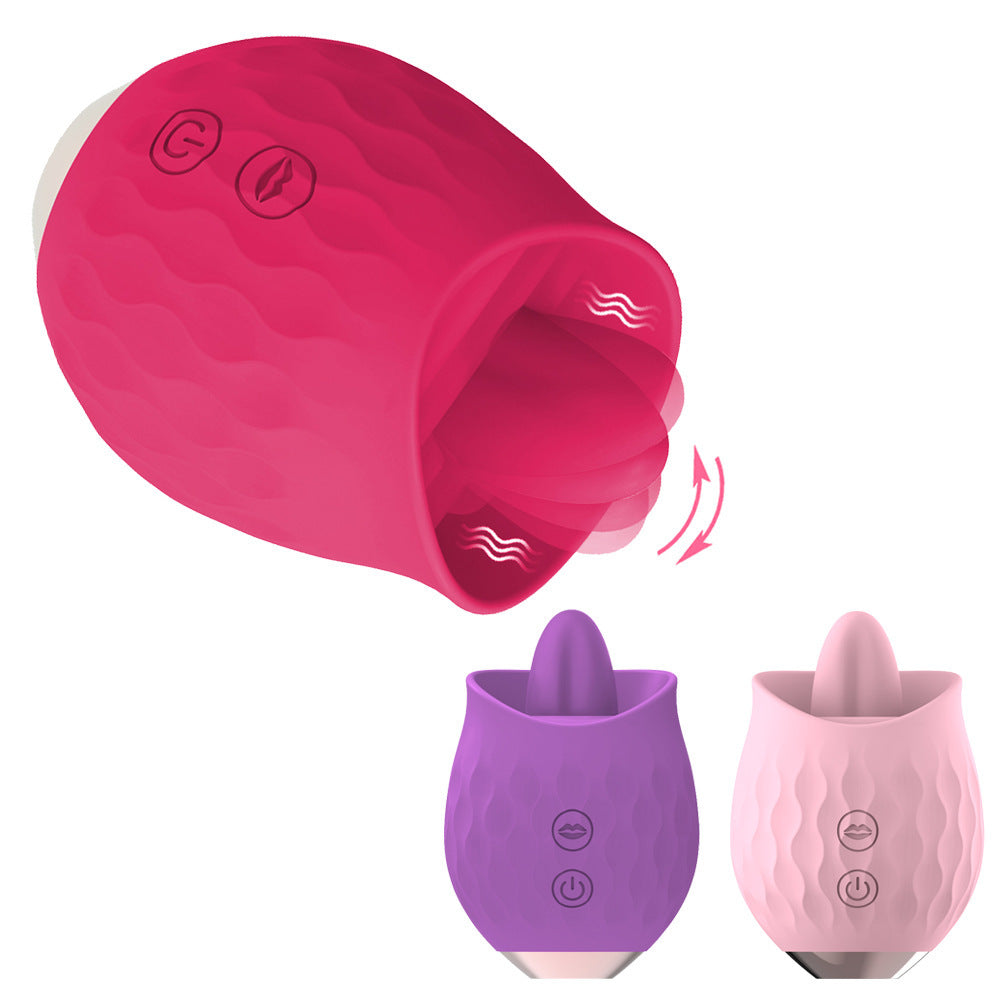 rosvibe -Rose Toy Vibrator For Wome Clitoral Tongue Licking Vibrator - rosvibe