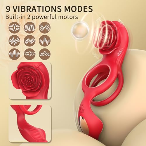 rosvibe - Cock Ring with Rose Clitoral Stimulation - rosvibe