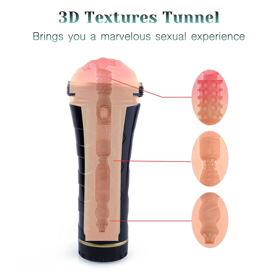 rosvibe - Male Masturbators Cup  Realistic Textured Pocket Vagina Pussy Masturbation Stroker - rosvibe