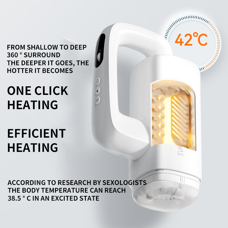 rosvibe - Innovative Hands-Free Pleasure: Multi-Mode Male Masturbation Device with Heating Function - rosvibe