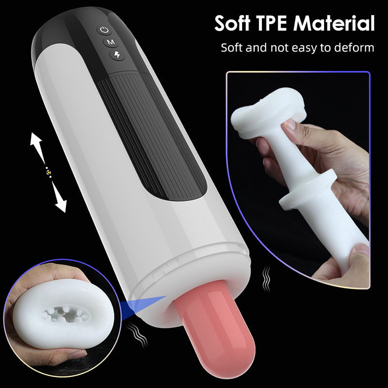 rosvibe - Fully Automatic Male Telescopic Vibrating Masturbator - rosvibe