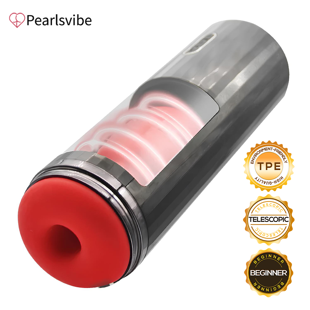 rosvibe - Fully Automatic 7 Telescopic Vibration Intelligent Male Masturbator Cup - rosvibe