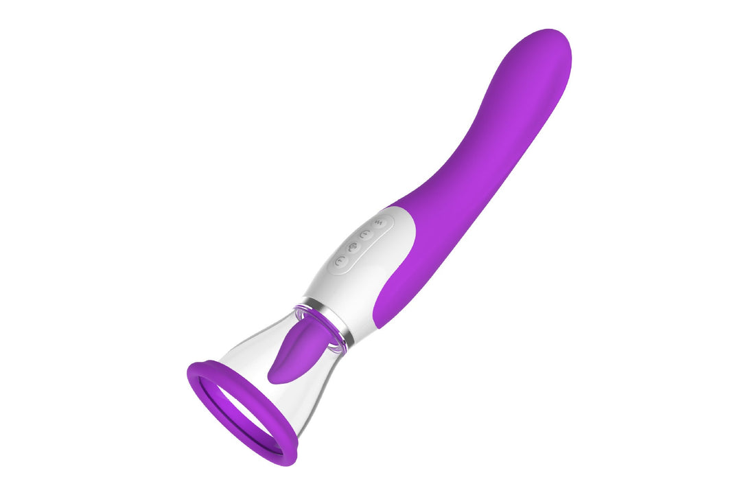 rosvibe - Hard Rock Vibrating Rod Female Masturbator Vibrating Av Bead Rotating Rod Automatic Heating Sucking Tongue Licker Pluggable Device - rosvibe