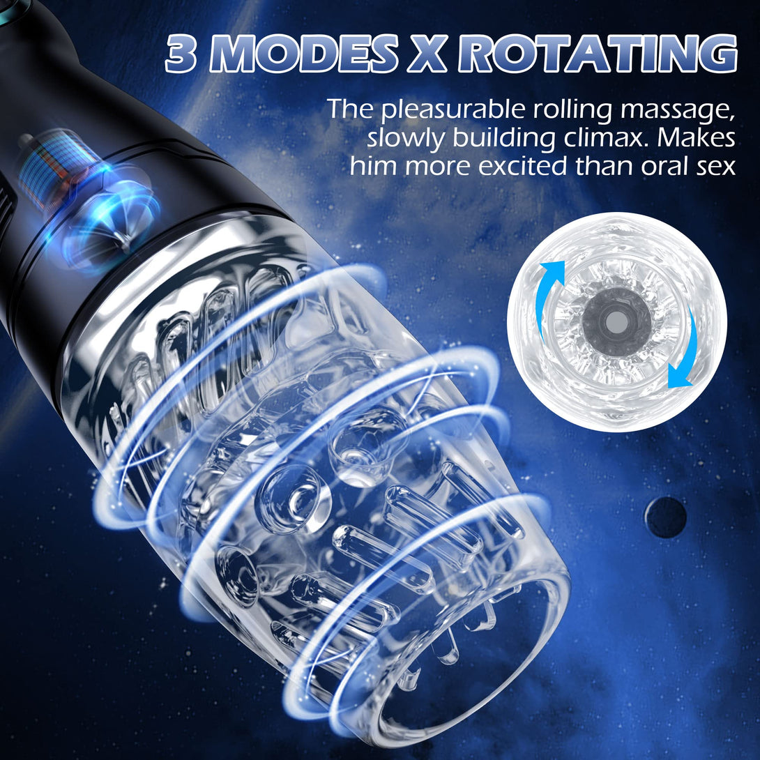 rosvibe - Rebecca 1.0 Male Masturbator Male Masturbators Cup With 4 Rotation & 3 Speed Modes - rosvibe