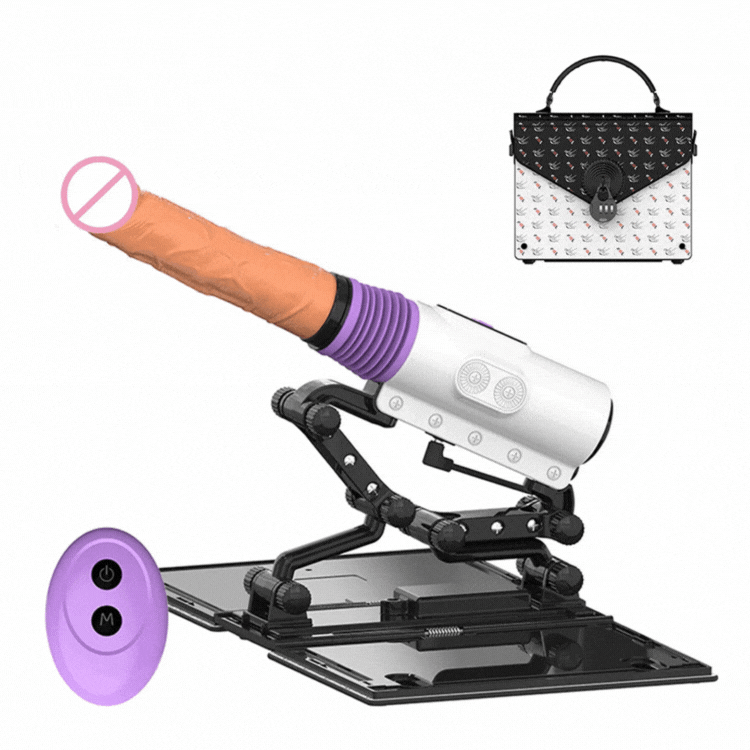 rosvibe - Leather Bag Machine X5x7 Sex Machine Masturbation Pumping Gun With Dildos - rosvibe