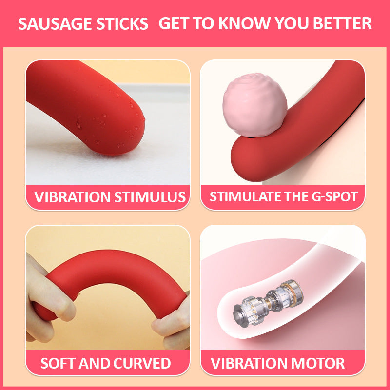 rosvibe Sausage Vibrator Masturbation Device for Women - rosvibe