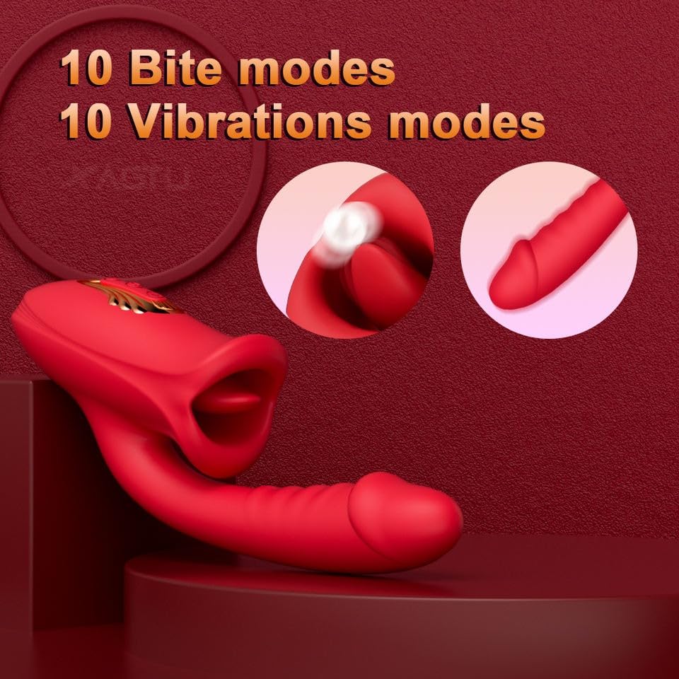 rosvibe - Rose Muncher Bite Vibrator G Spot Clitoris Stimulator - rosvibe