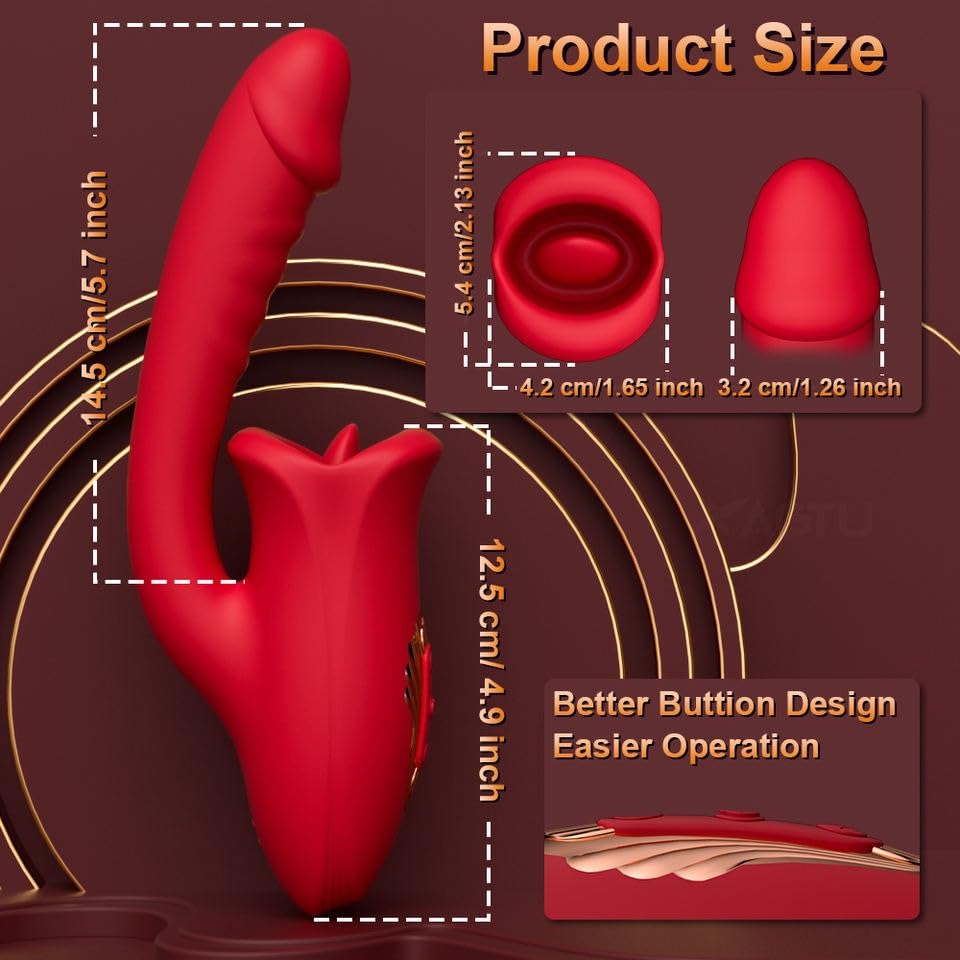 rosvibe - Rose Muncher Bite Vibrator G Spot Clitoris Stimulator - rosvibe