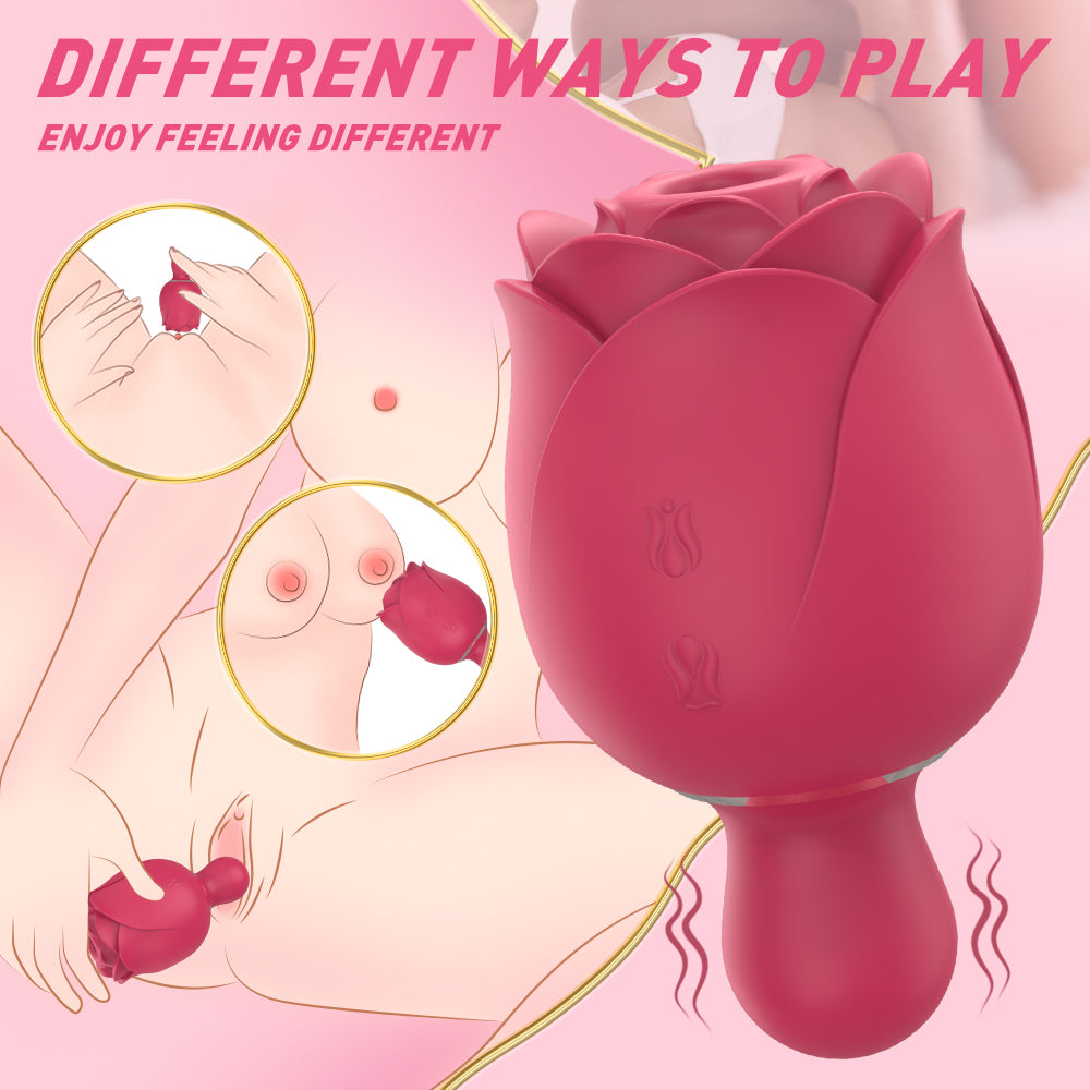 rosvibe - Sucking Tapping And Vibrating Rose Toy - rosvibe