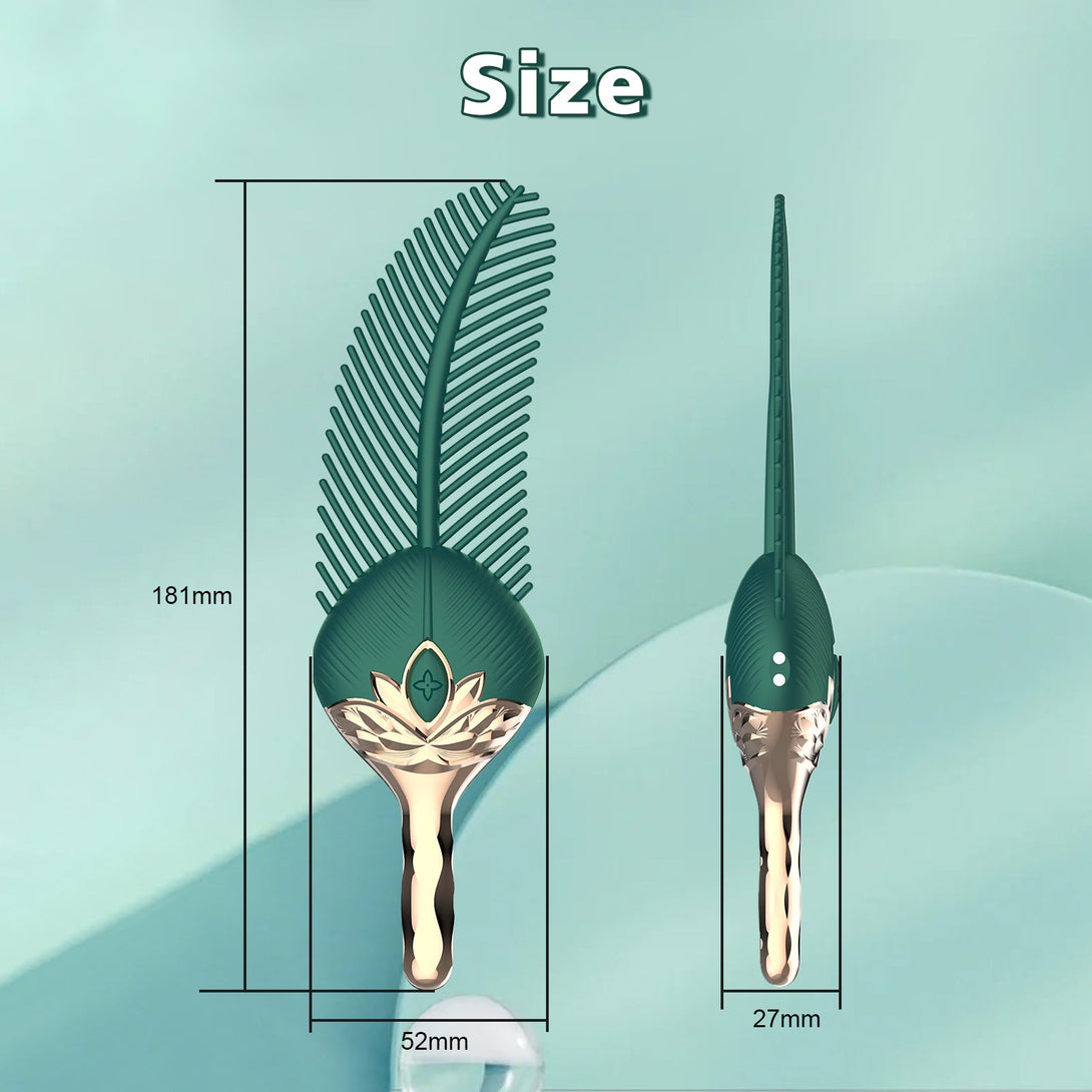 Peacock Feather - Clitoral Stimulator Body Massager Couple Sex Toy With 10 Modes Vibration - rosvibe