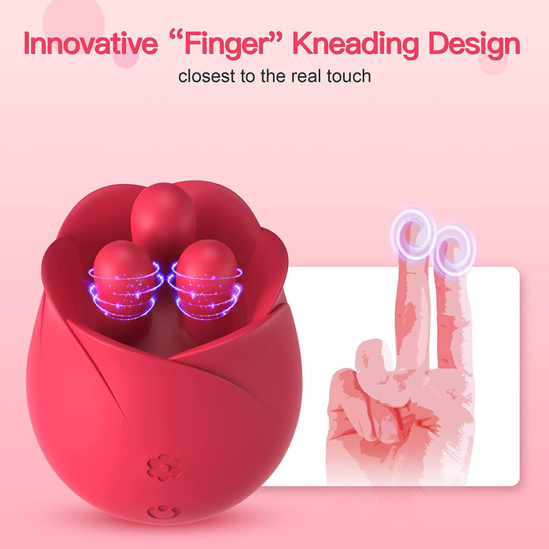 rosvibe - S475 Three Pistils Tongue Kneading And Vibrating Rose Toy - rosvibe