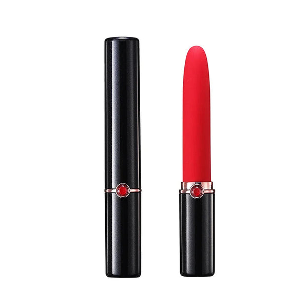 rosvibe - Pocket Rocket - Black Tube Lipstick Vibrating Stick - rosvibe